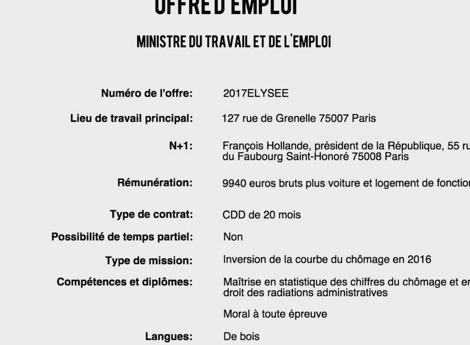 d'offre d'emploi
