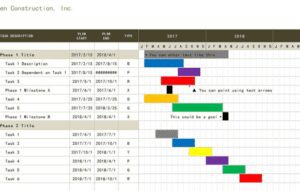 retroplanning Excel