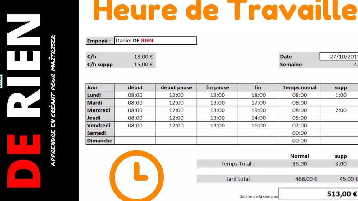 d'heures travail