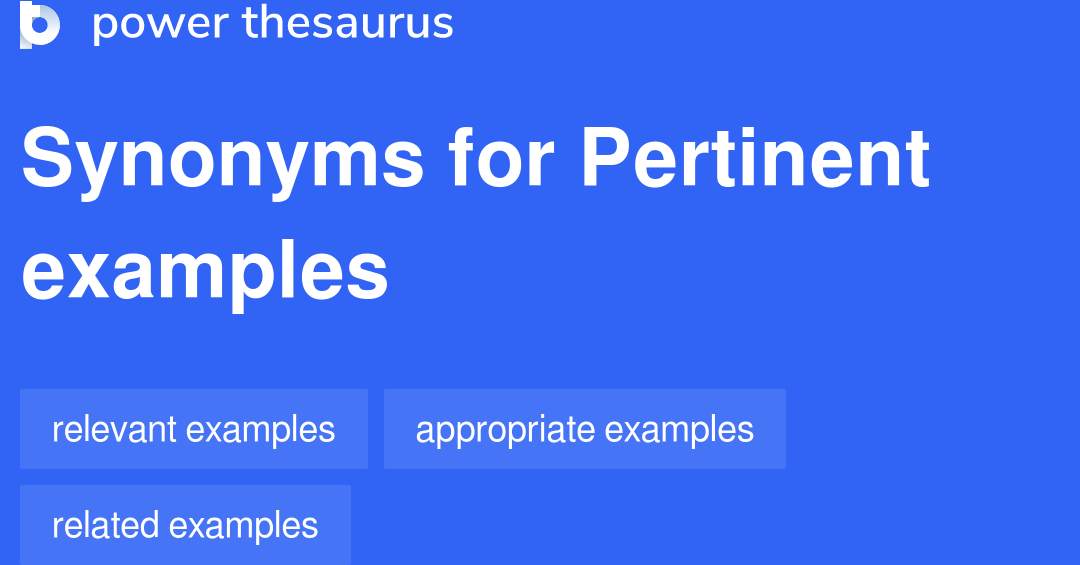 exemples pertinents