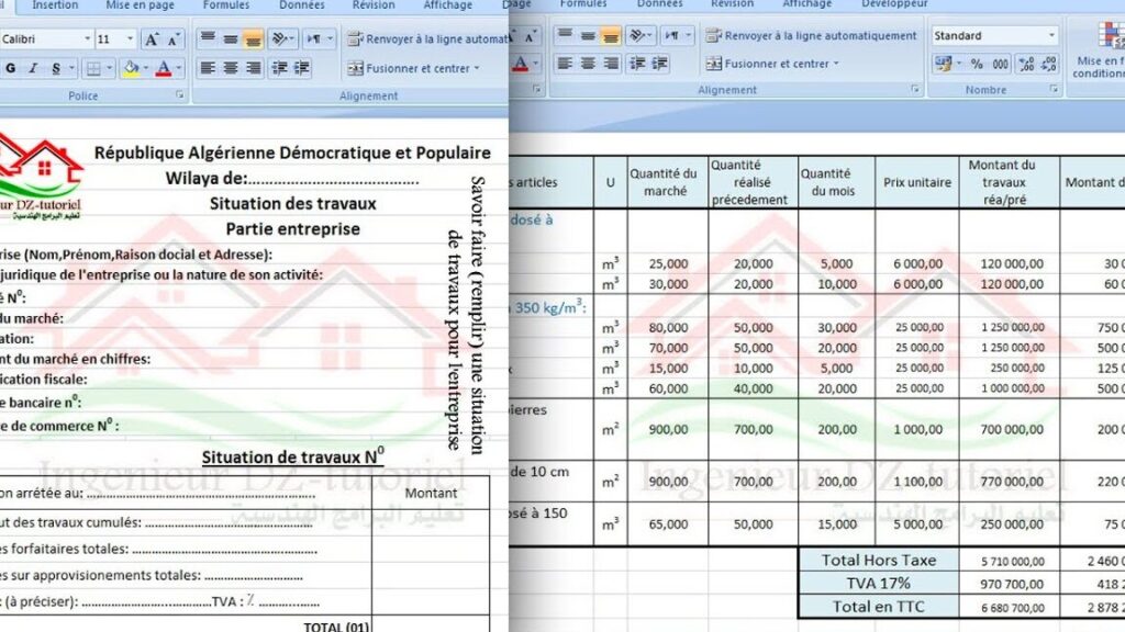 situation travaux
