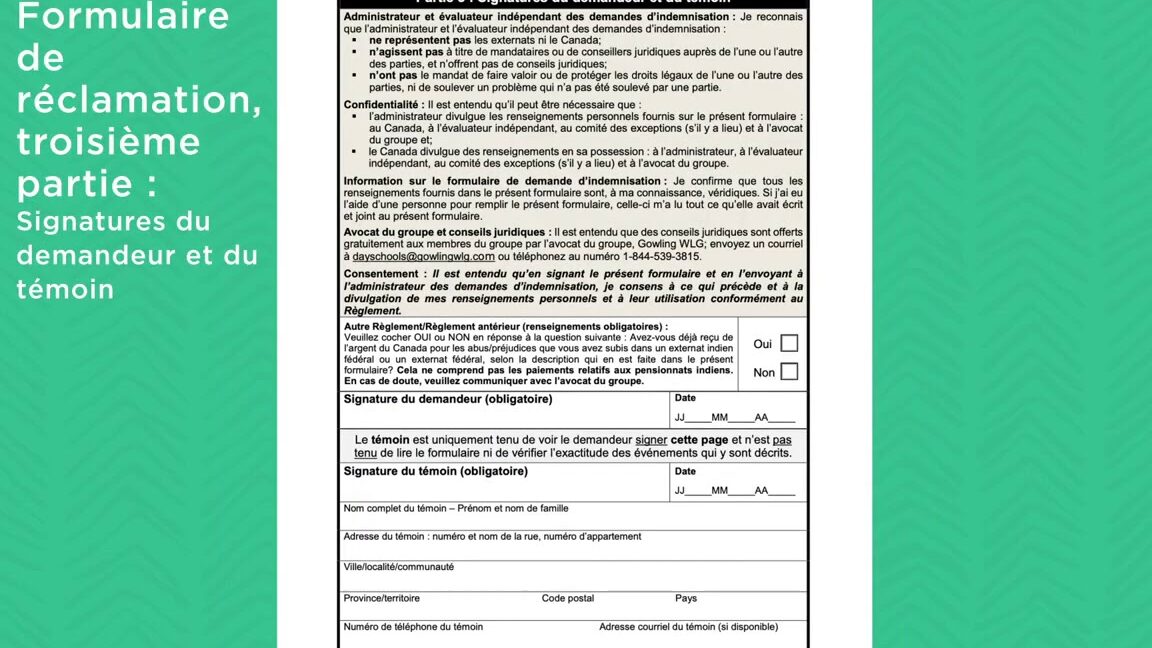 demande d'indemnisation