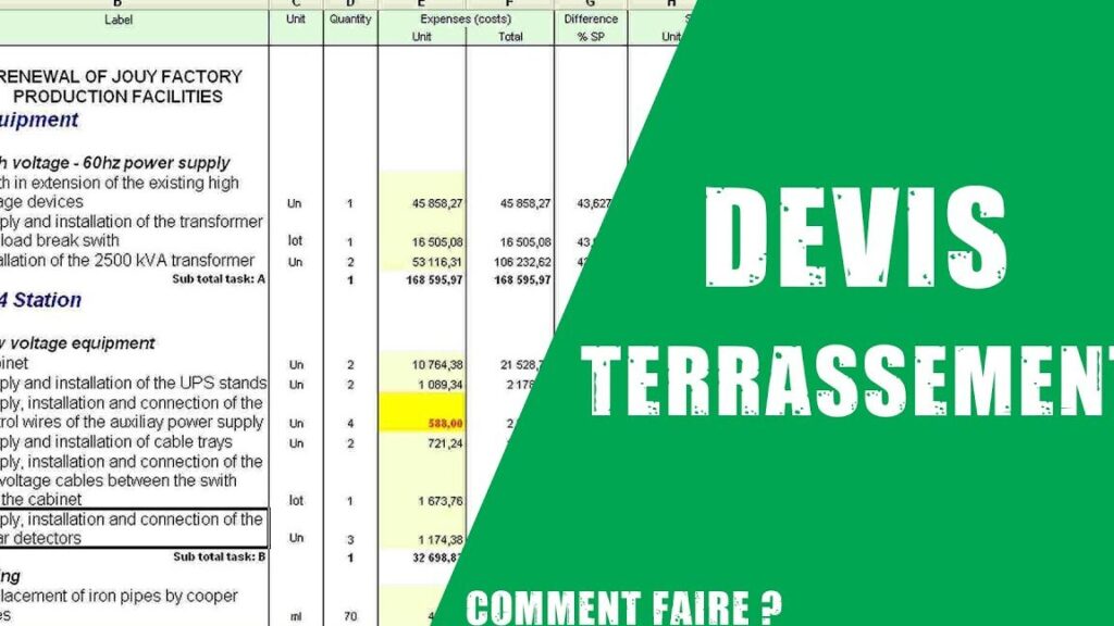 devis terrassement