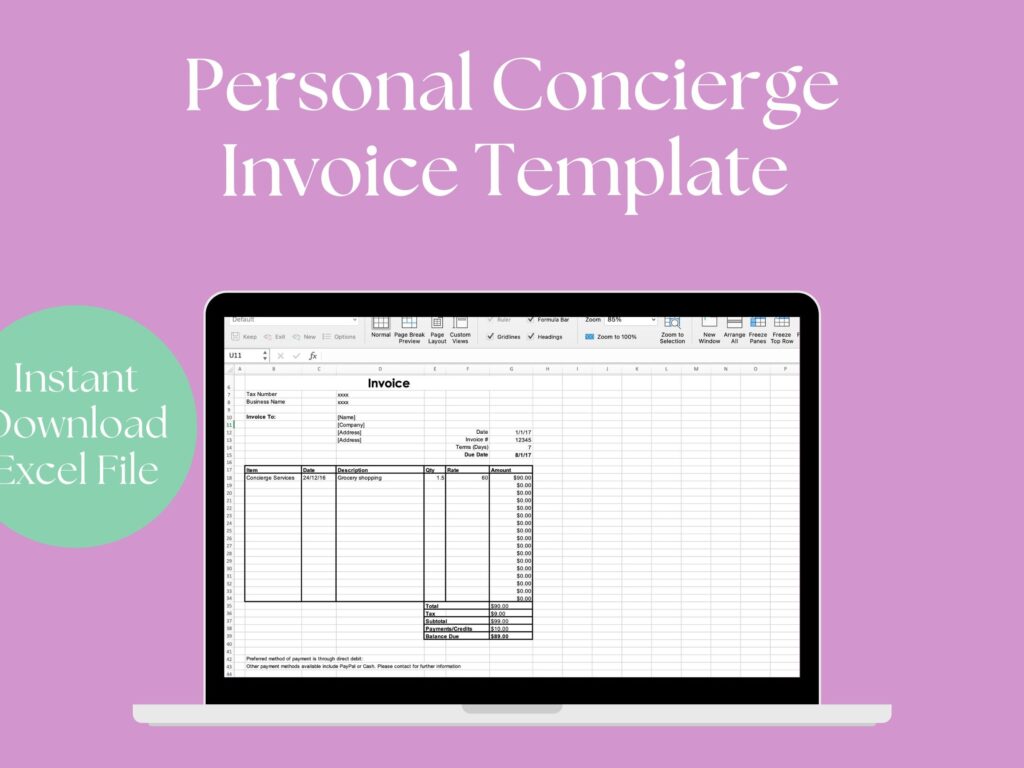 facture conciergerie