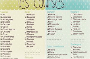 liste courses