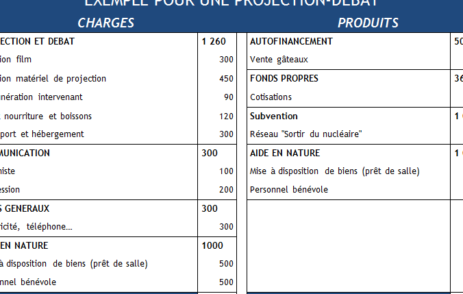 budget previsionnel