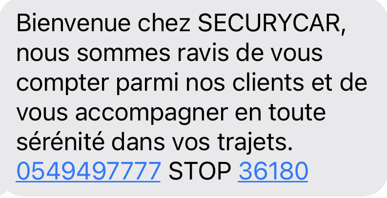souscription SMS