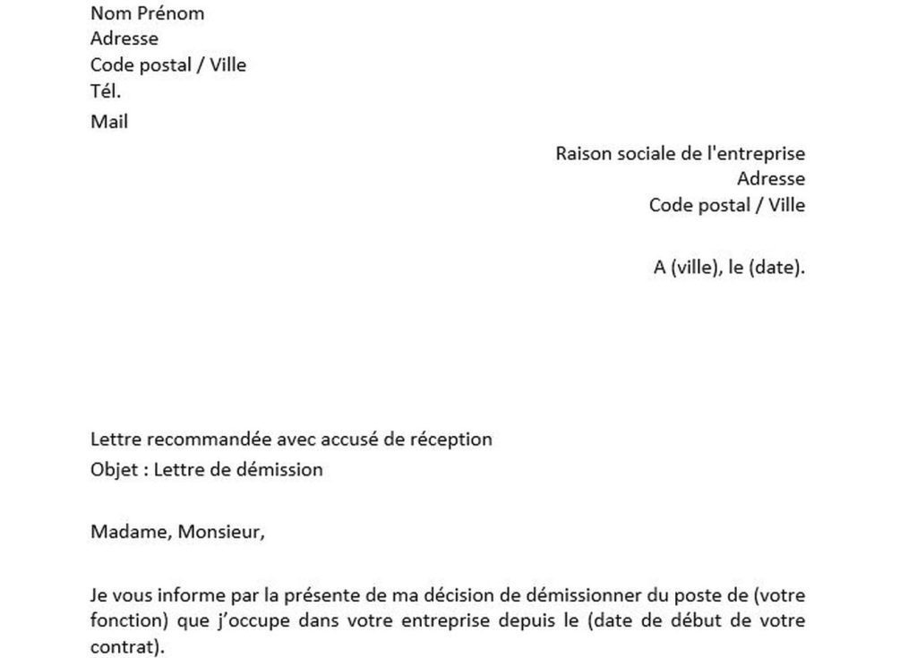 démission