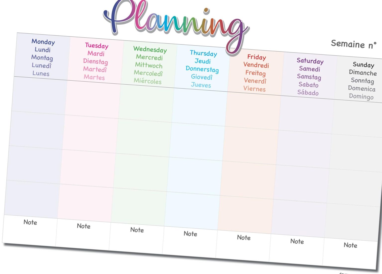 Exemple De Planning Hebdomadaire Excel Gratuit : Organisez Votre ...