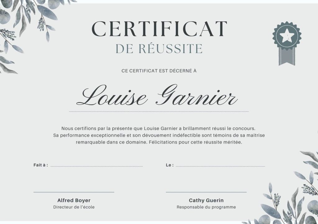 certificat
