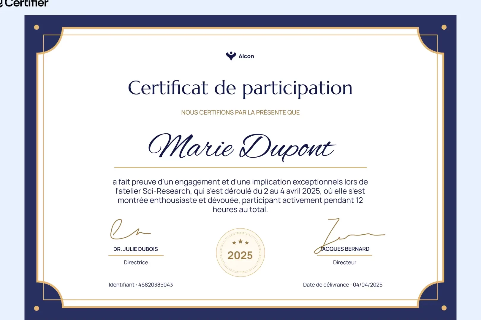 certificat