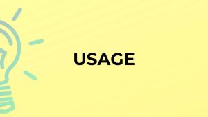 usage